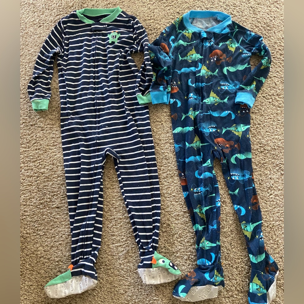 Just One You cotton footed zip pajamas PJs onesie sleeper